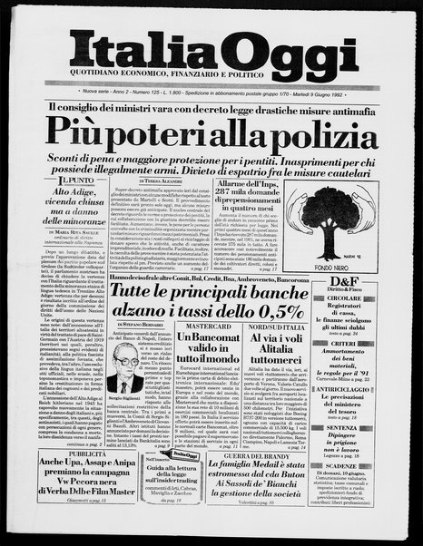 Italia oggi : quotidiano di economia finanza e politica